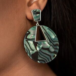 Let HEIR Rip! Green Acrylic Post Earrings